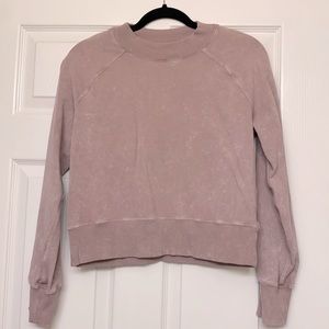 Lululemon Pink Acid Wash Crew -size 2/4